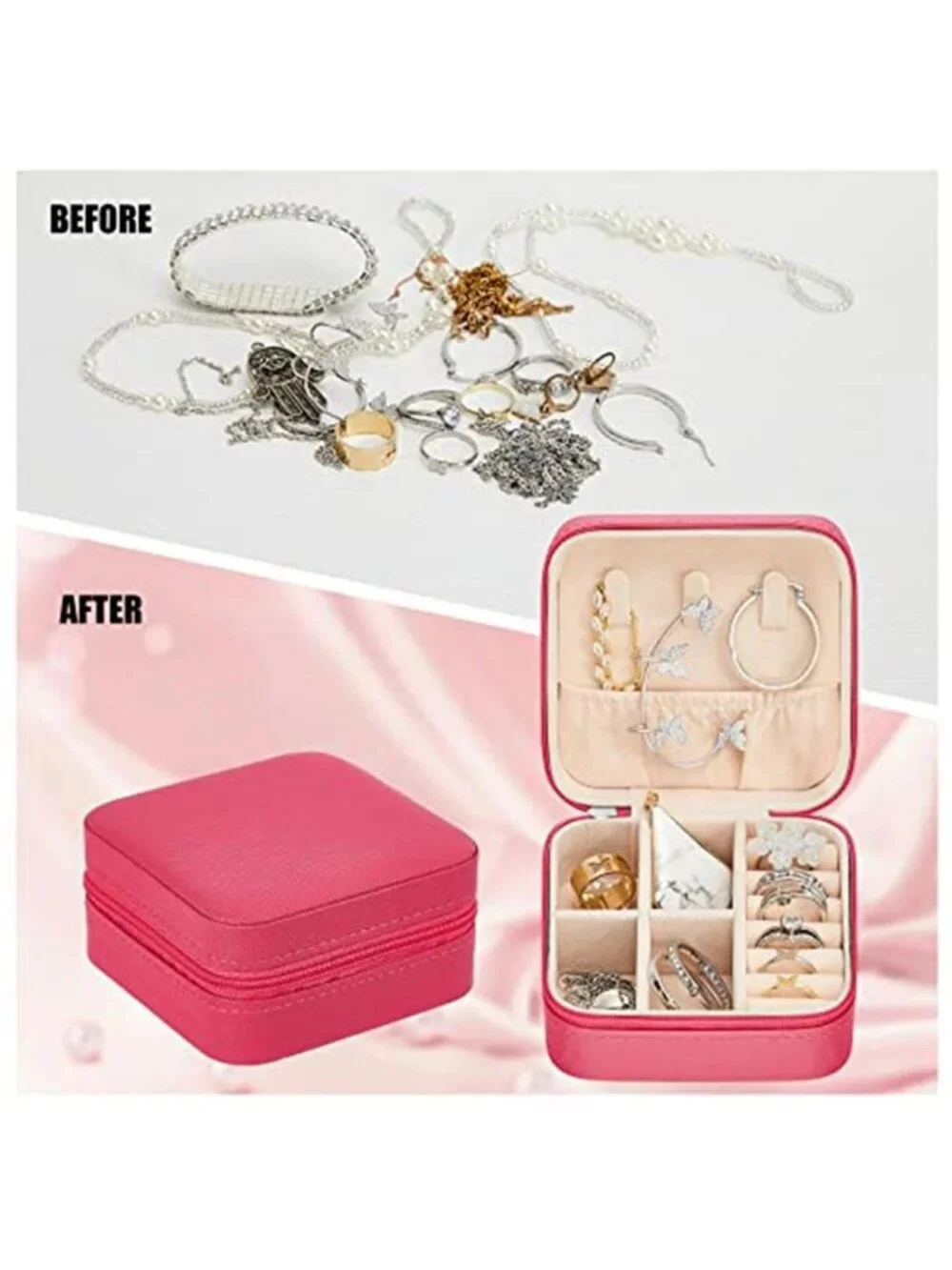 Travel Jewelry Organizer Case 12 Pack Small Ring Earring Necklace Storage Box
